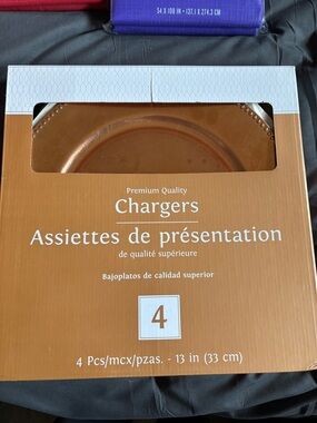 Premium Quality Chargers - Set of 4 - Rose Gold